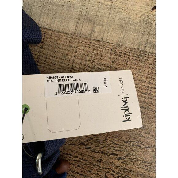 NWT Kipling HB6628 Alenya Crossbody Shoulder Bag Purse Polyamide Ink Blue Tonal - Picture 3 of 6